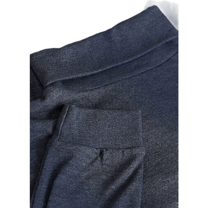 Col roulé bleu marine mélangé