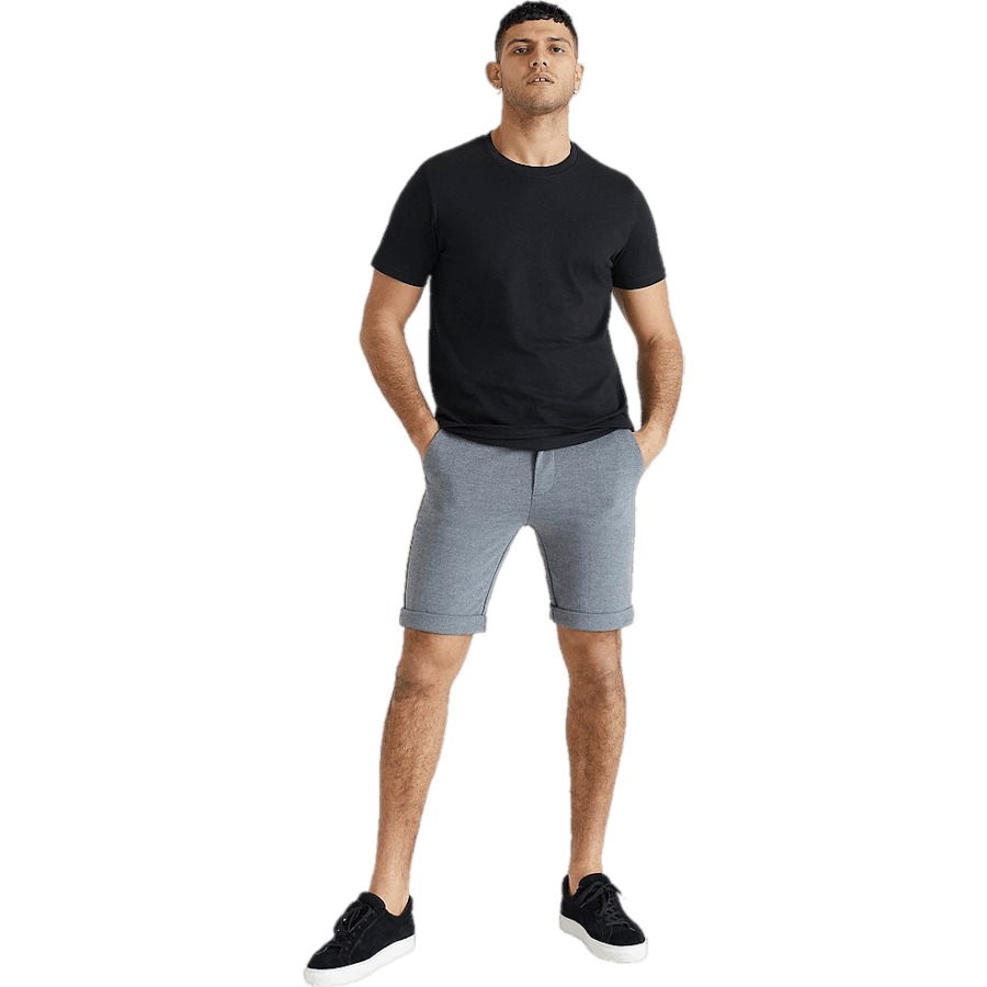 Short chino doux gris