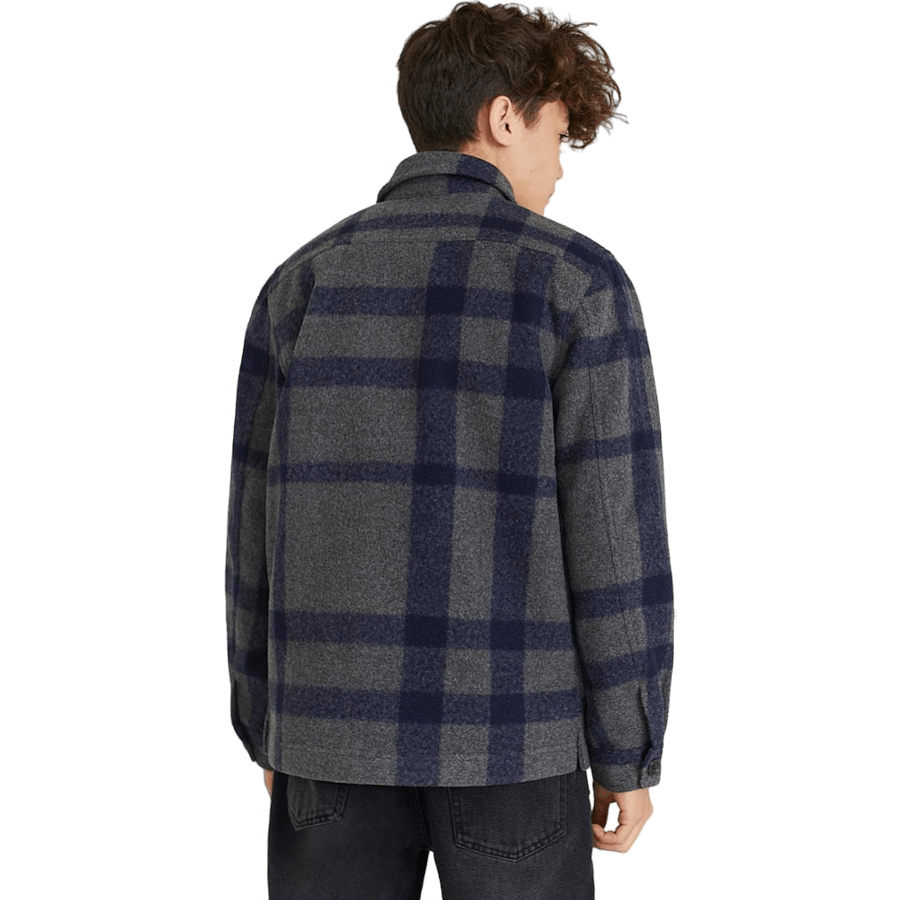 Studio Check Overshirt harmaa/laivastonsininen