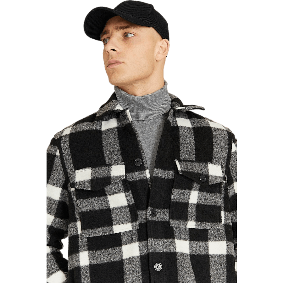 Studio Check Overshirt Musta/valkoinen