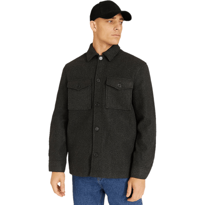 Studio Rugged Overshirt Tumma Greymelange