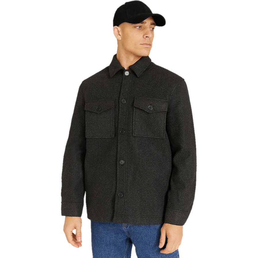 Studio Rugged Overshirt Tumma Greymelange