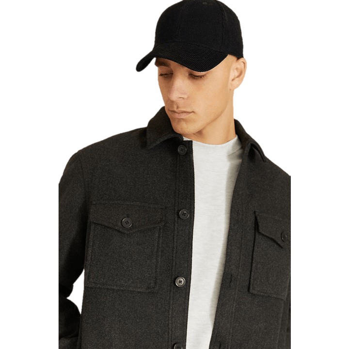 Studio Rugged Overshirt Tumma Greymelange