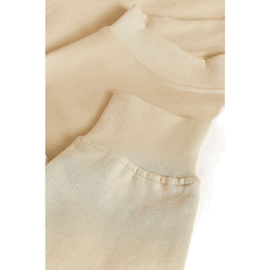 Sweat-shirt à larges côtes écru