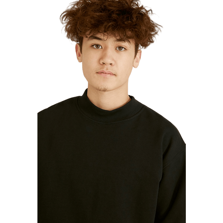 Sweat-shirt à larges côtes noir