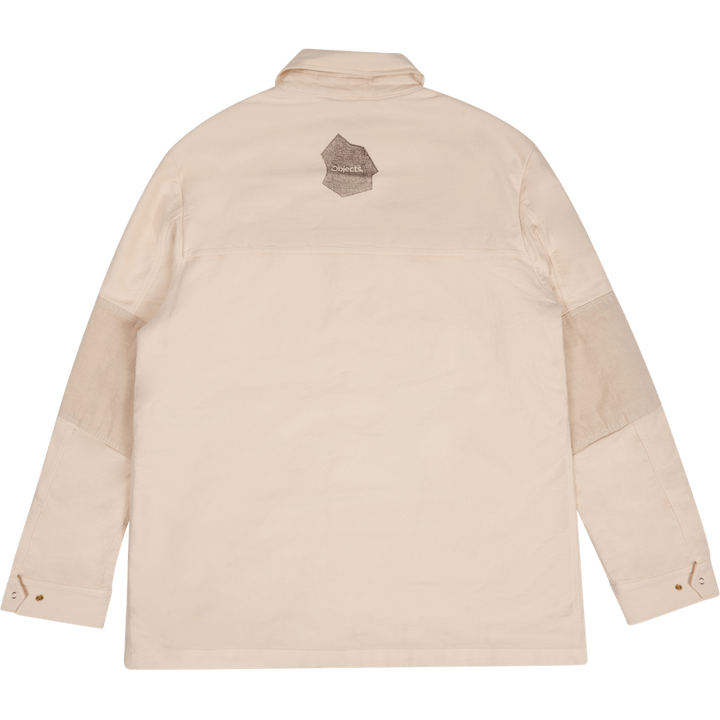 Veste chemise en moleskine rose pâle