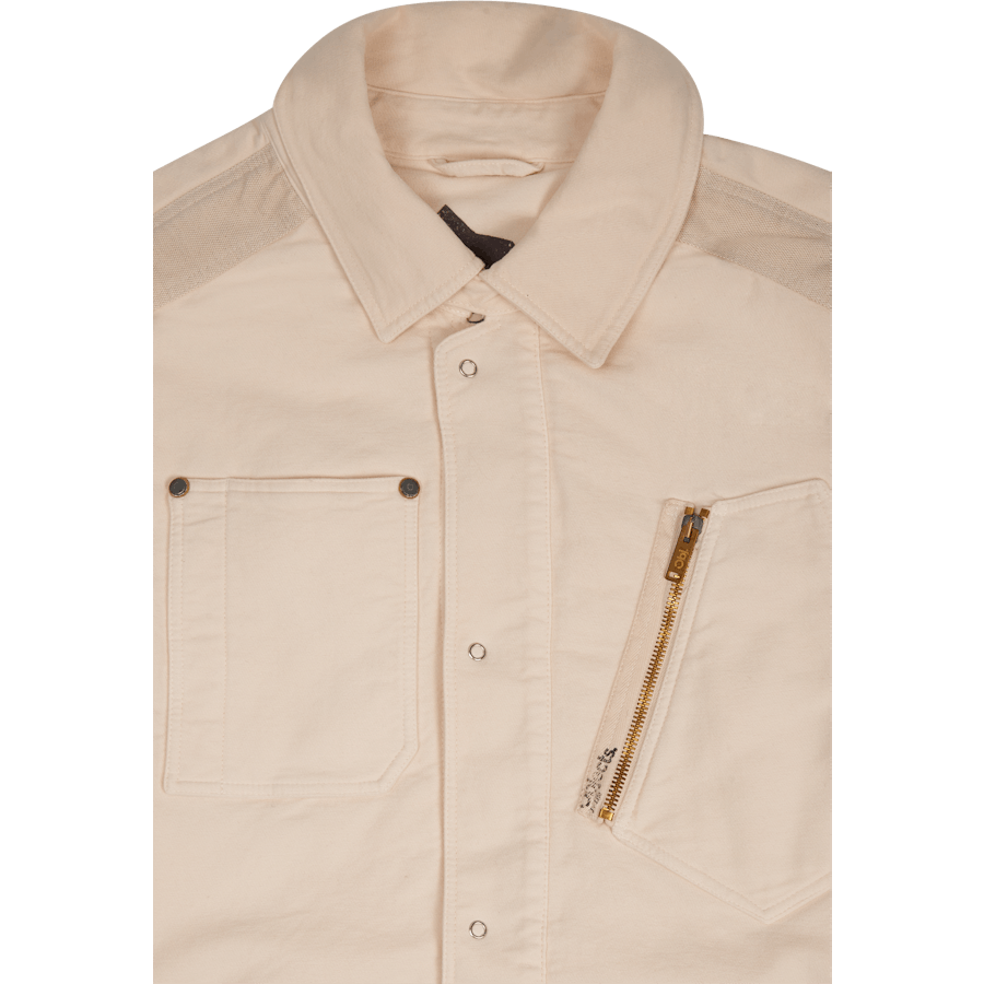 Veste chemise en moleskine rose pâle