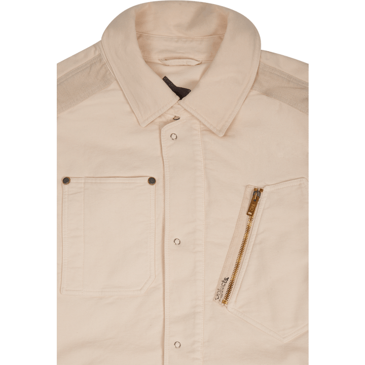 Veste chemise en moleskine rose pâle