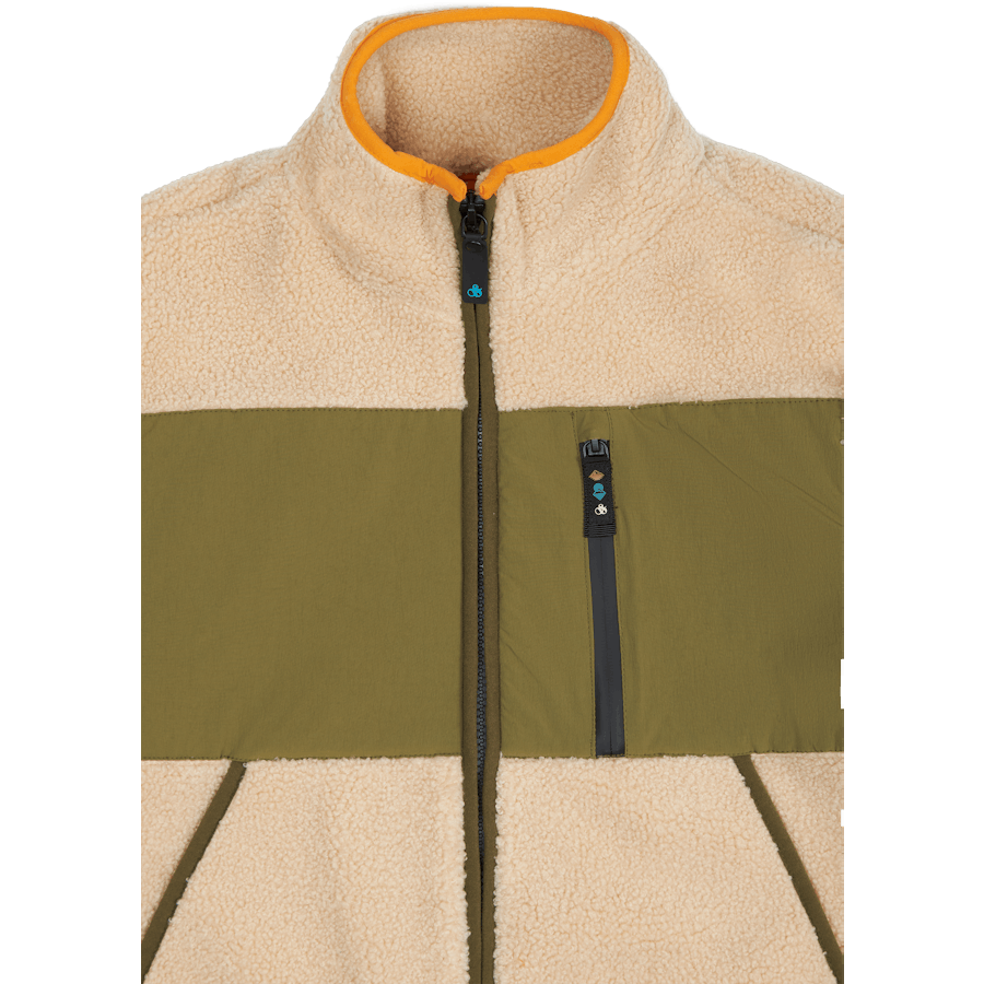 Combinaison zippée en nylon contrasté A