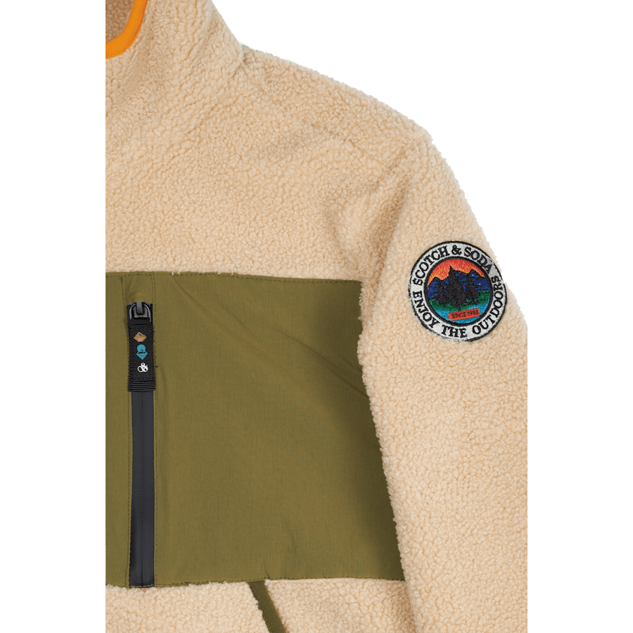 Combinaison zippée en nylon contrasté A