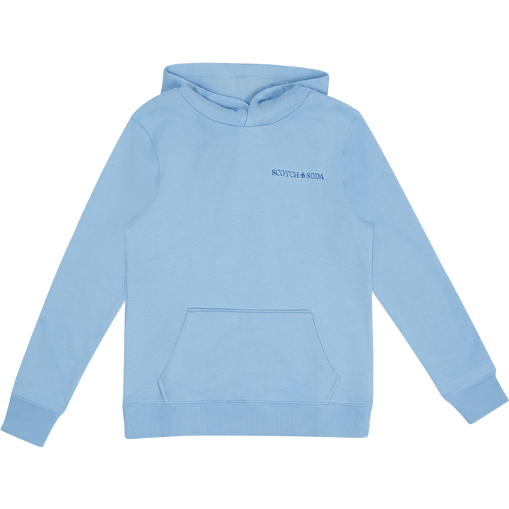 Sweat à capuche en coton biologique bleu lac