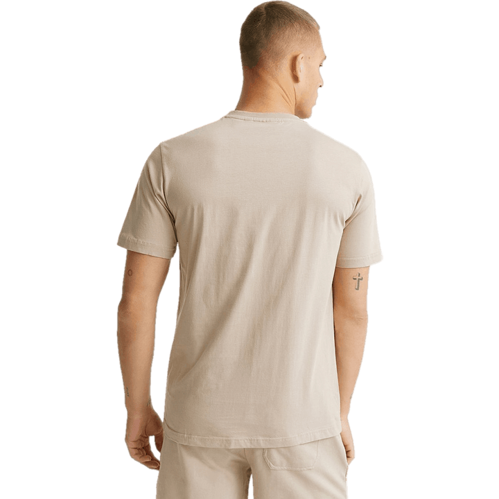 T-shirt avec logo sur la poitrine Latte