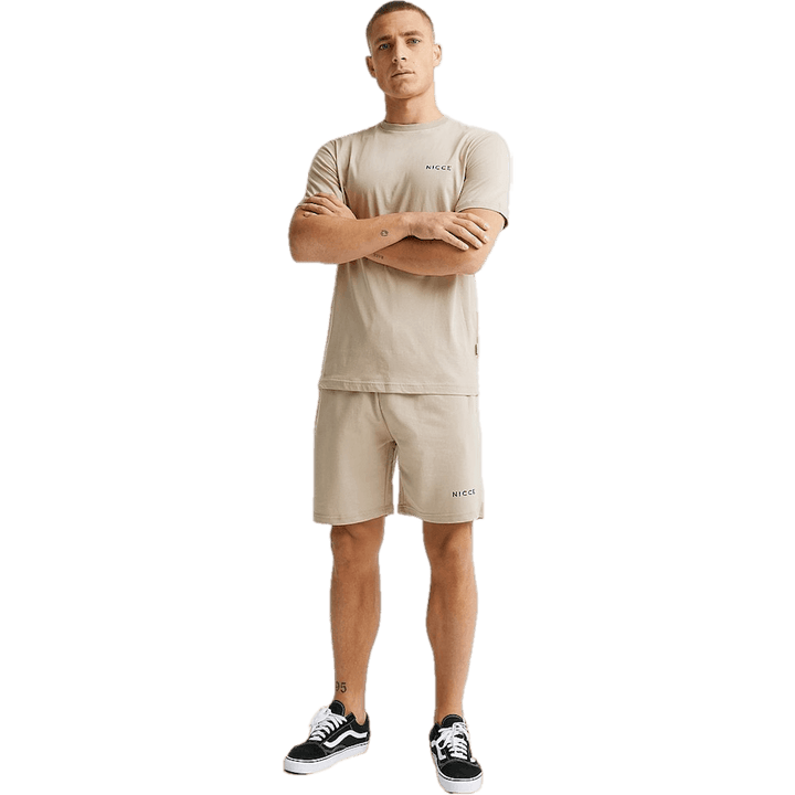 T-shirt avec logo sur la poitrine Latte