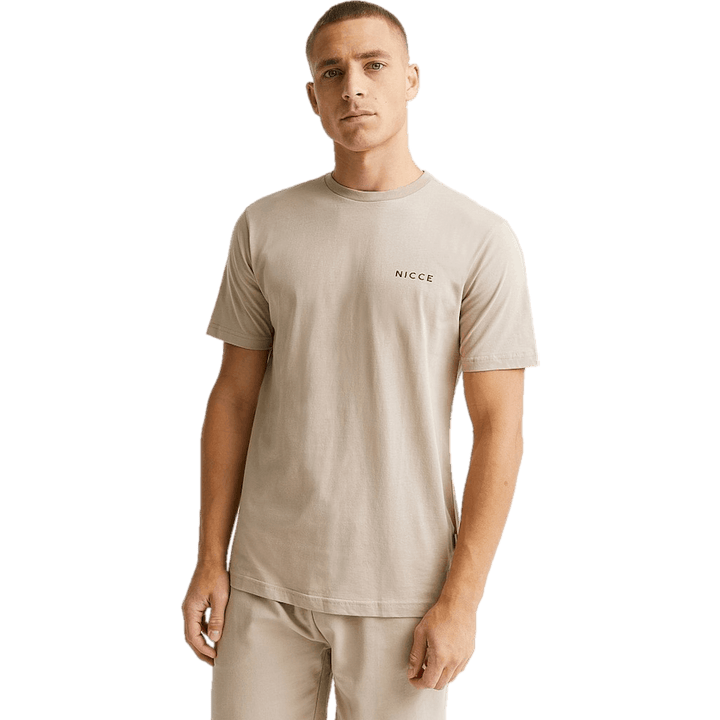 T-shirt avec logo sur la poitrine Latte