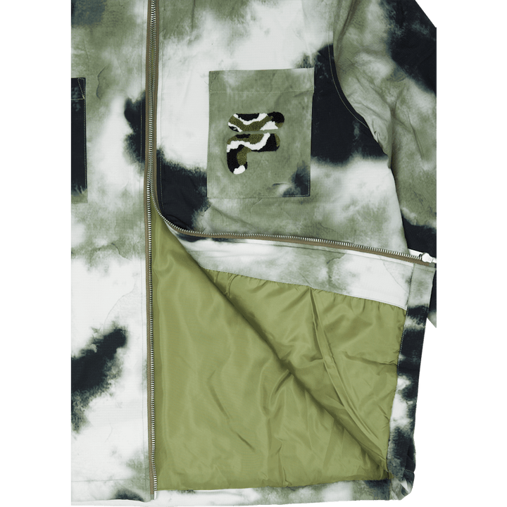 Cossonay Giacca imbottita leggera A Verde fumo Batic Aop