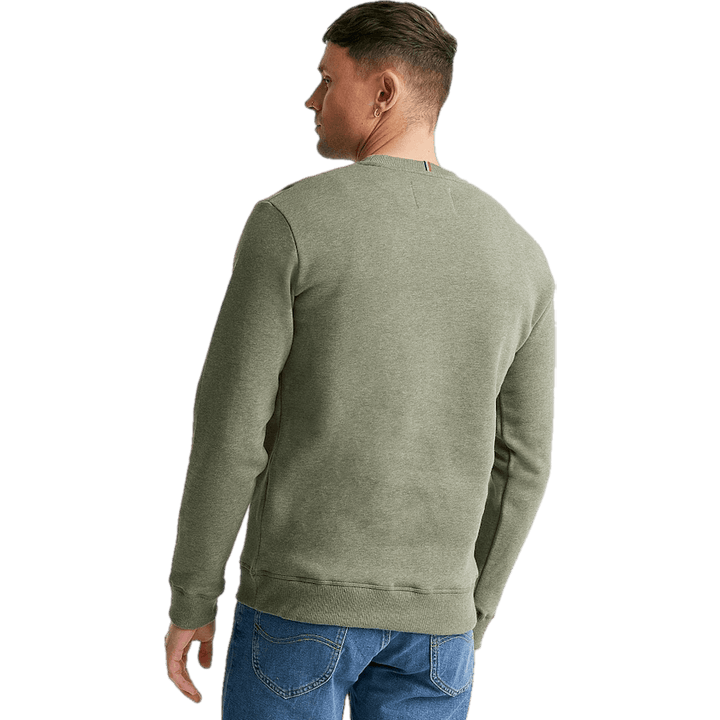 Sweat-shirt Crane Vert Lichen Mélange/huître Gr