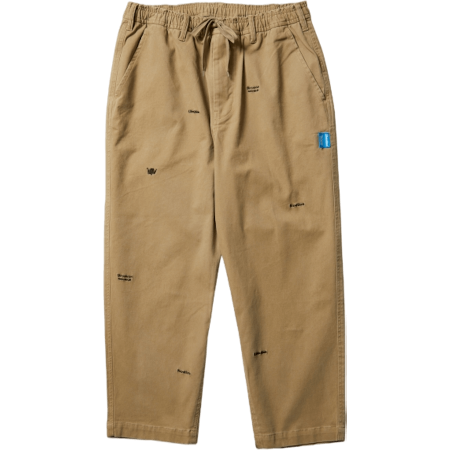 Hlače Chino z vezenino Beige