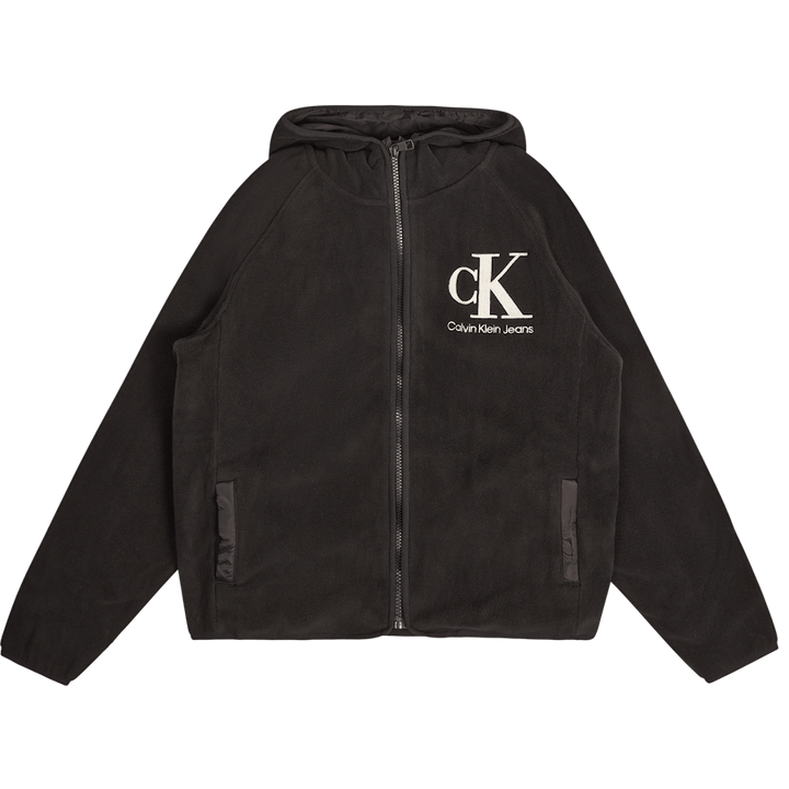 Soutien-gorge zippé en polaire avec logo - Noir