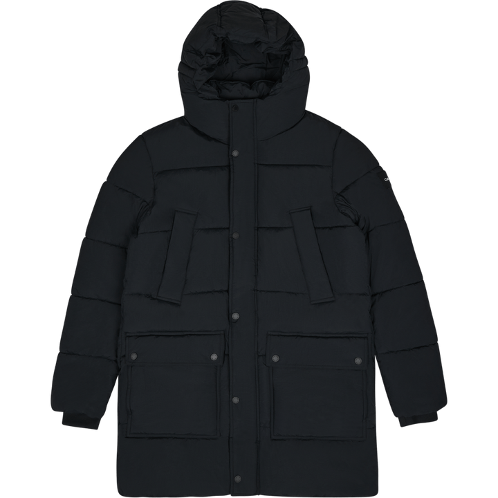 Puffa lunga in nylon stropicciato Beh