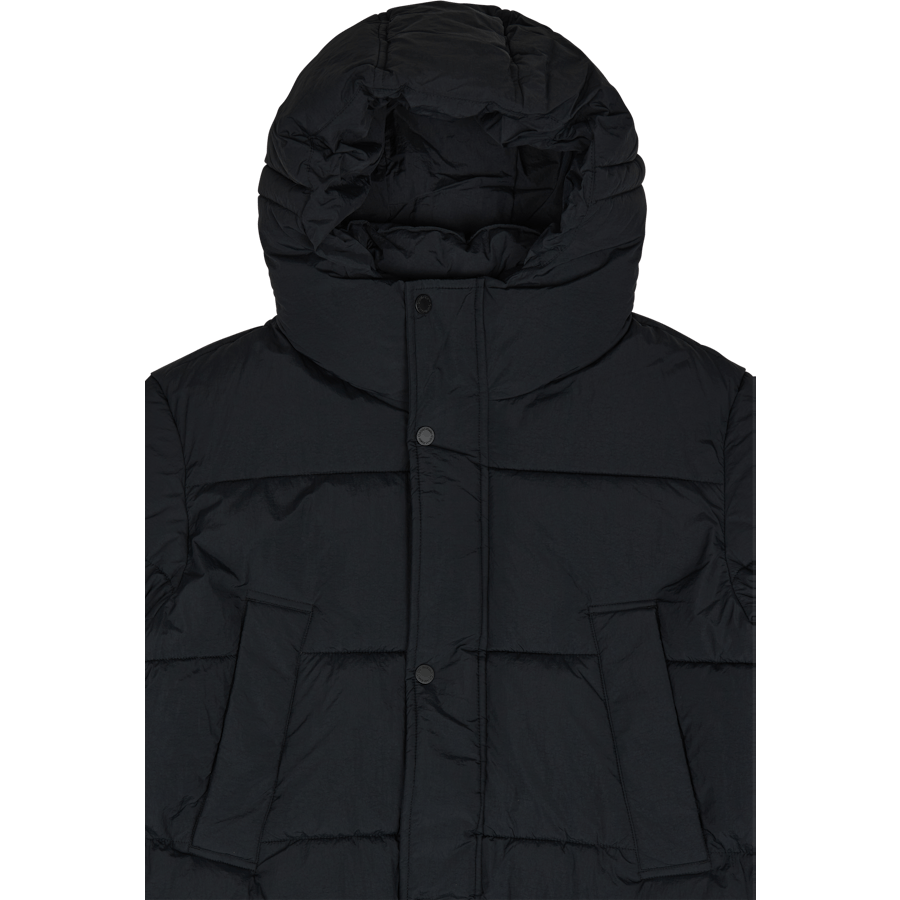 Puffa lunga in nylon stropicciato Beh