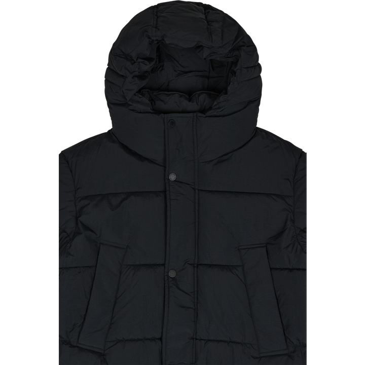 Puffa lunga in nylon stropicciato Beh