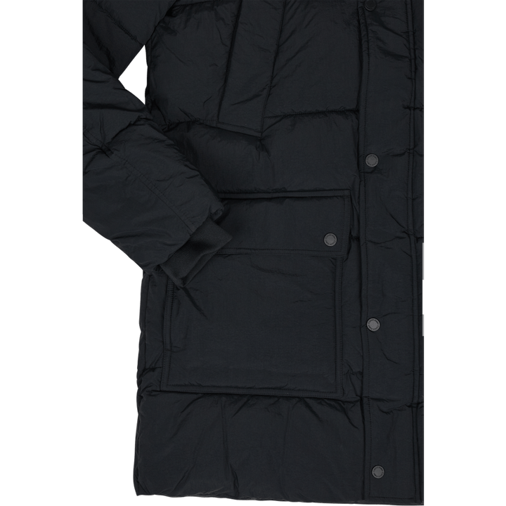 Puffa lunga in nylon stropicciato Beh