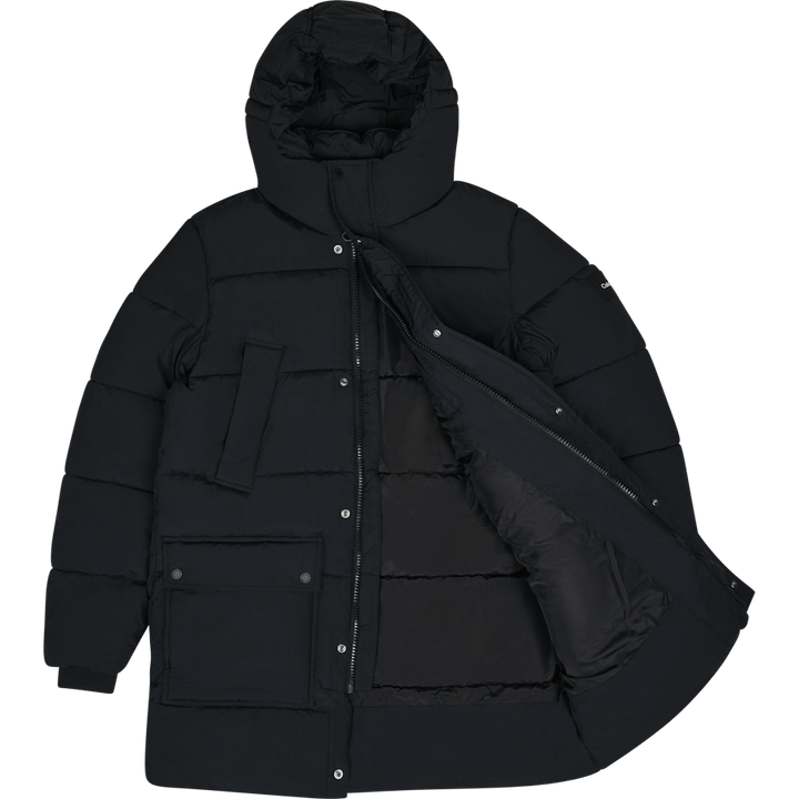 Puffa lunga in nylon stropicciato Beh