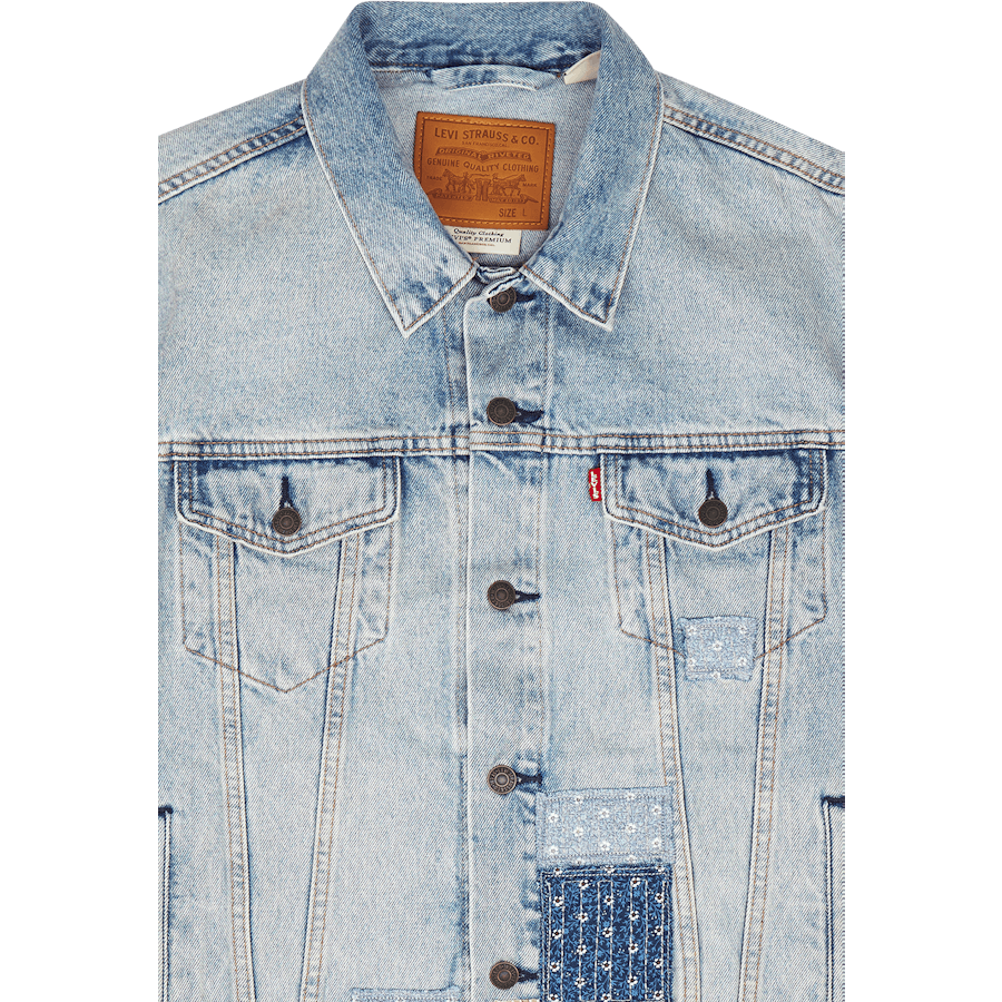 La veste Trucker Z8202 Indigo clair détruit
