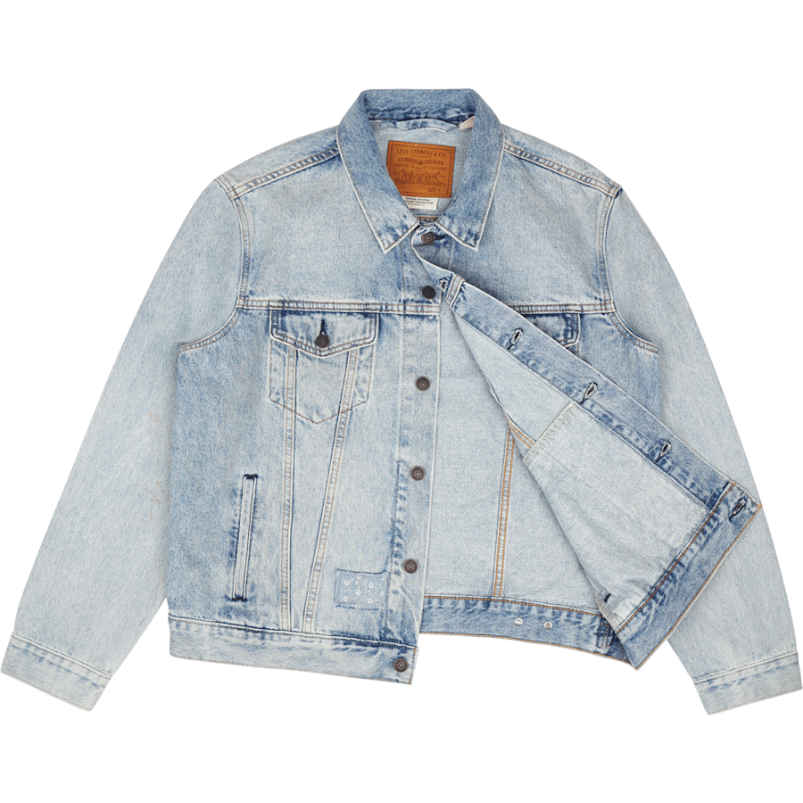 La veste Trucker Z8202 Indigo clair détruit