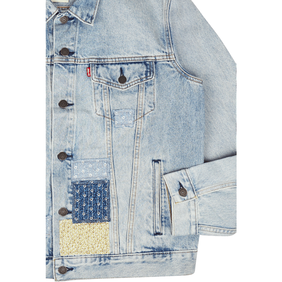 La veste Trucker Z8202 Indigo clair détruit