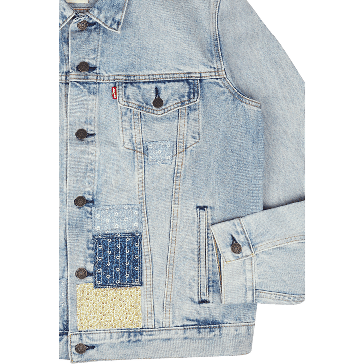 La veste Trucker Z8202 Indigo clair détruit