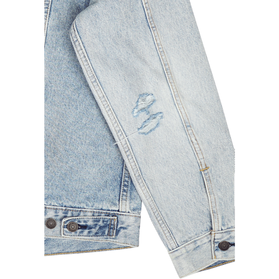 La veste Trucker Z8202 Indigo clair détruit