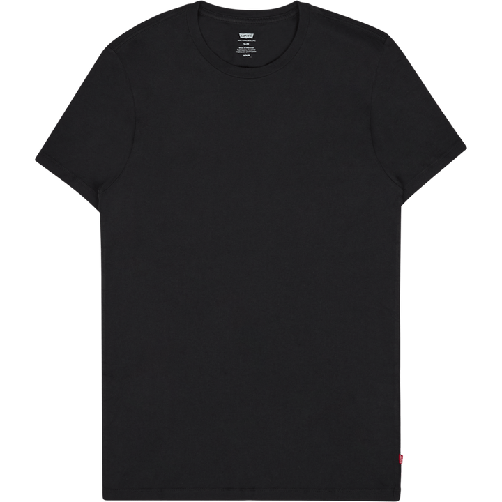 T-shirt slim à col ras du cou, lot de 2, noir + noir