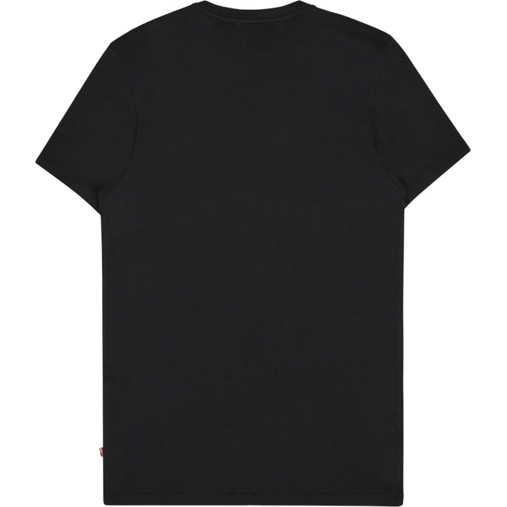 T-shirt slim à col ras du cou, lot de 2, noir + noir