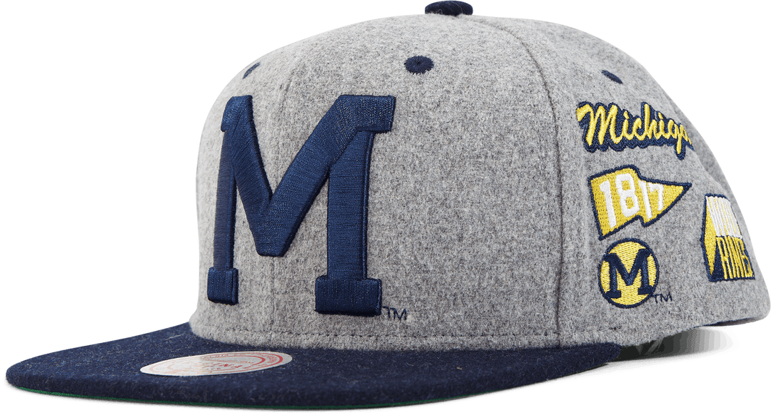 Michigan Melton Patch Snapback