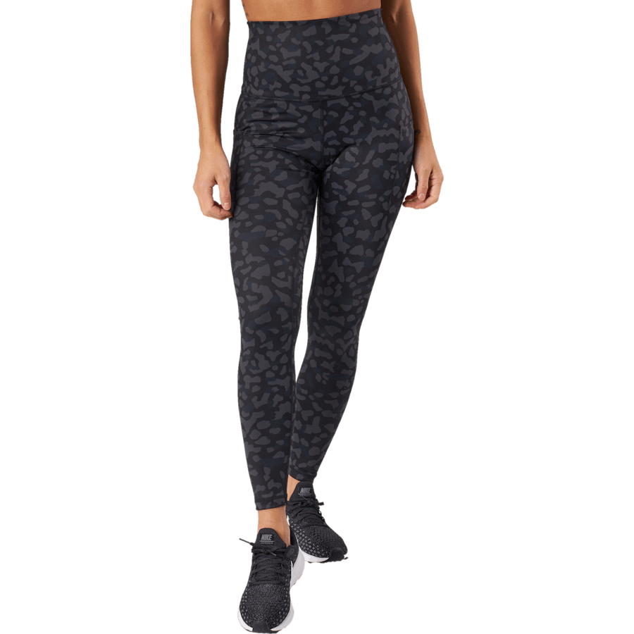 Collants taille haute - Poche latérale léopard