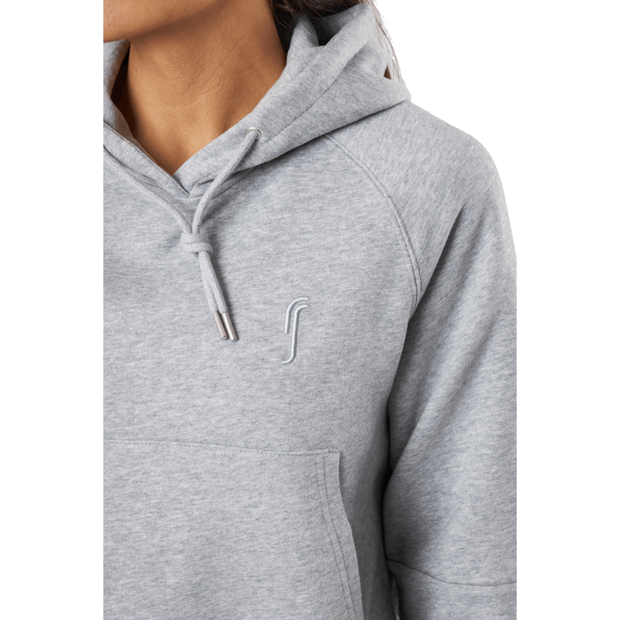 Sweat à capuche Paris gris pour femme