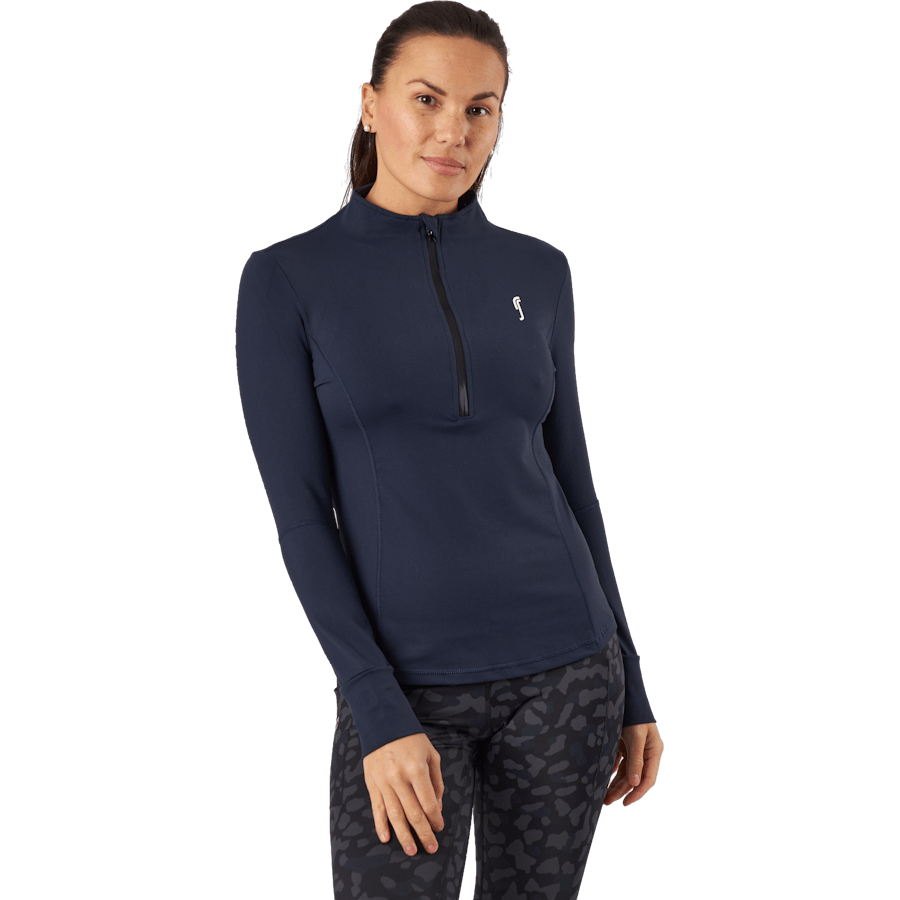 Pull demi-zip bleu foncé