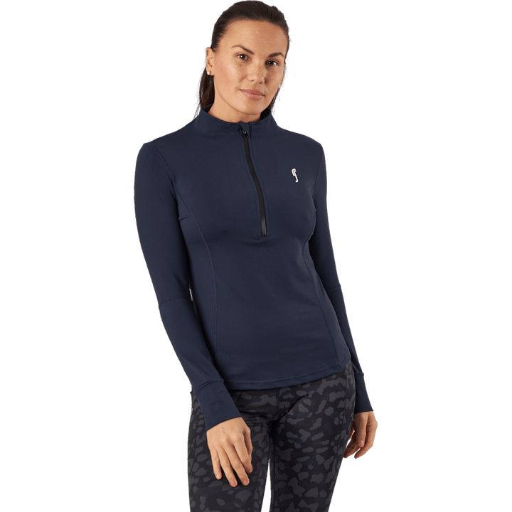 Pull demi-zip bleu foncé