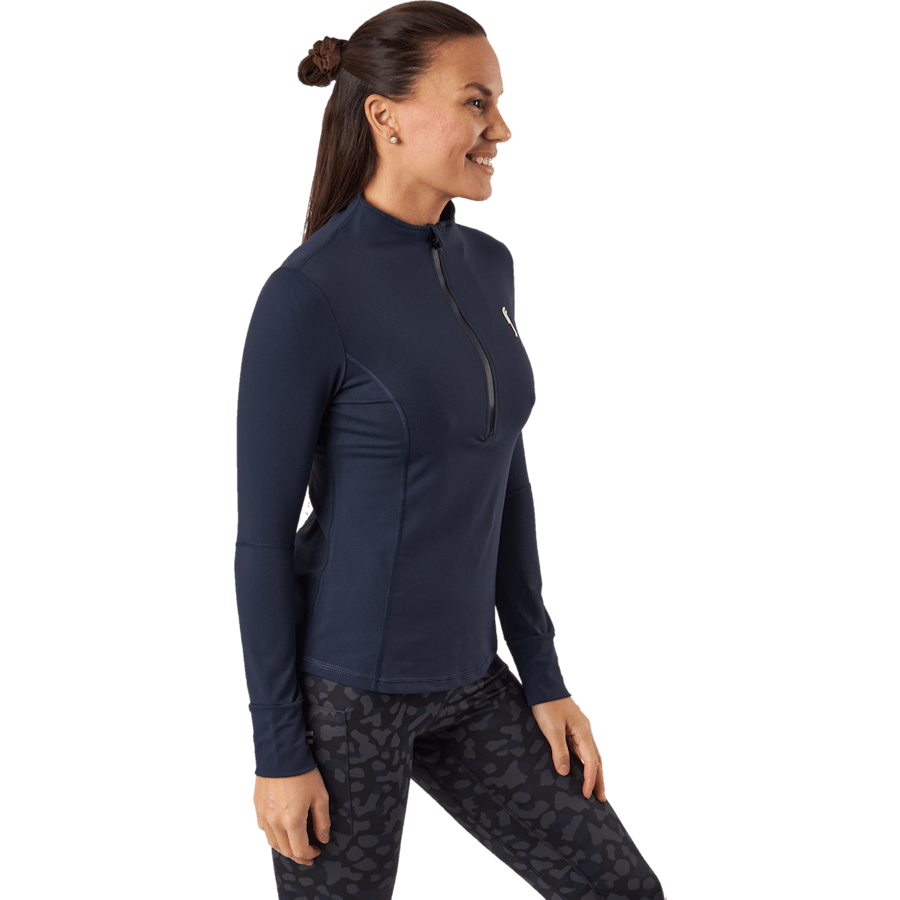 Pull demi-zip bleu foncé