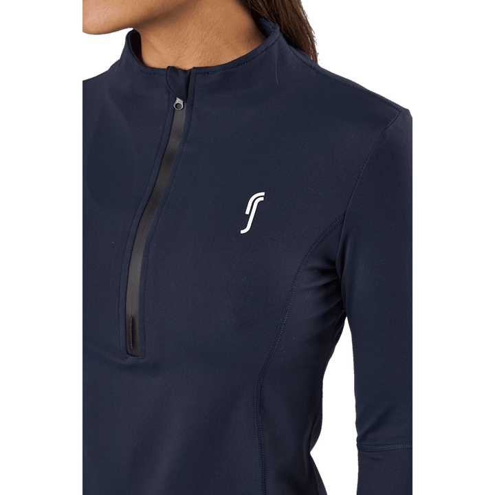 Pull demi-zip bleu foncé