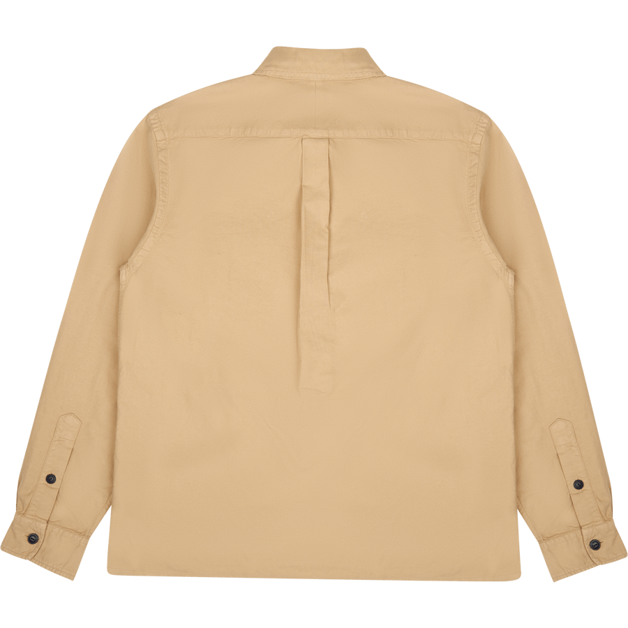 Garment-Dyed Oxford Overshirt Surrey Tan