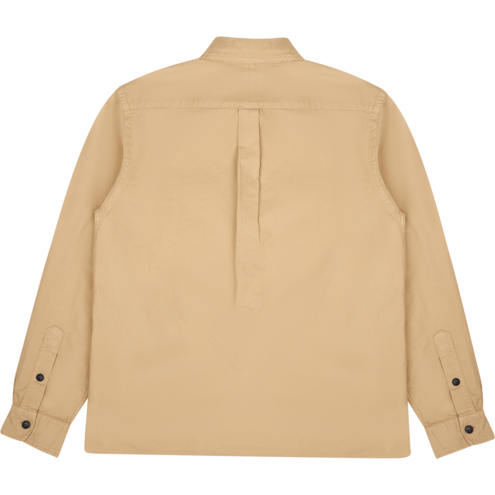 Garment-Dyed Oxford Overshirt Surrey Tan