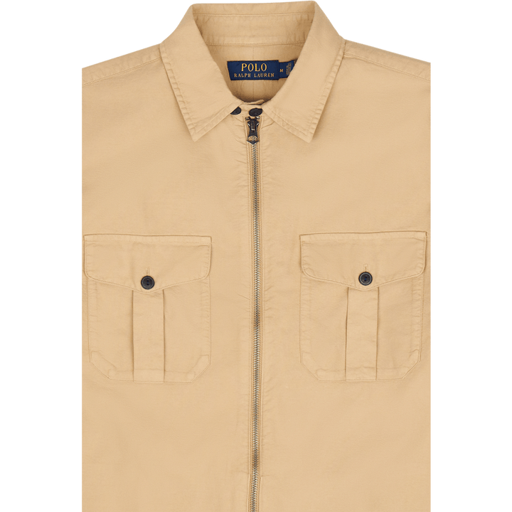 Garment-Dyed Oxford Overshirt Surrey Tan