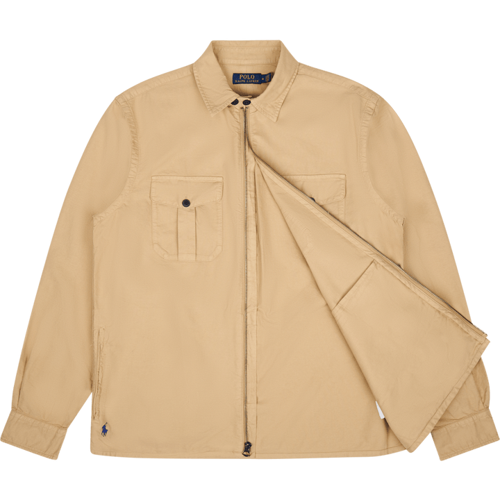 Garment-Dyed Oxford Overshirt Surrey Tan