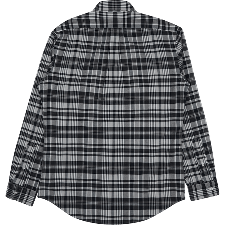 Skreddersydd rutete Oxford-skjorte Grey Heather / Navy Multi