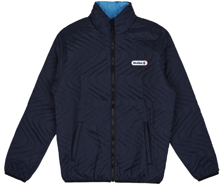 Giacca trapuntata reversibile blu/marino