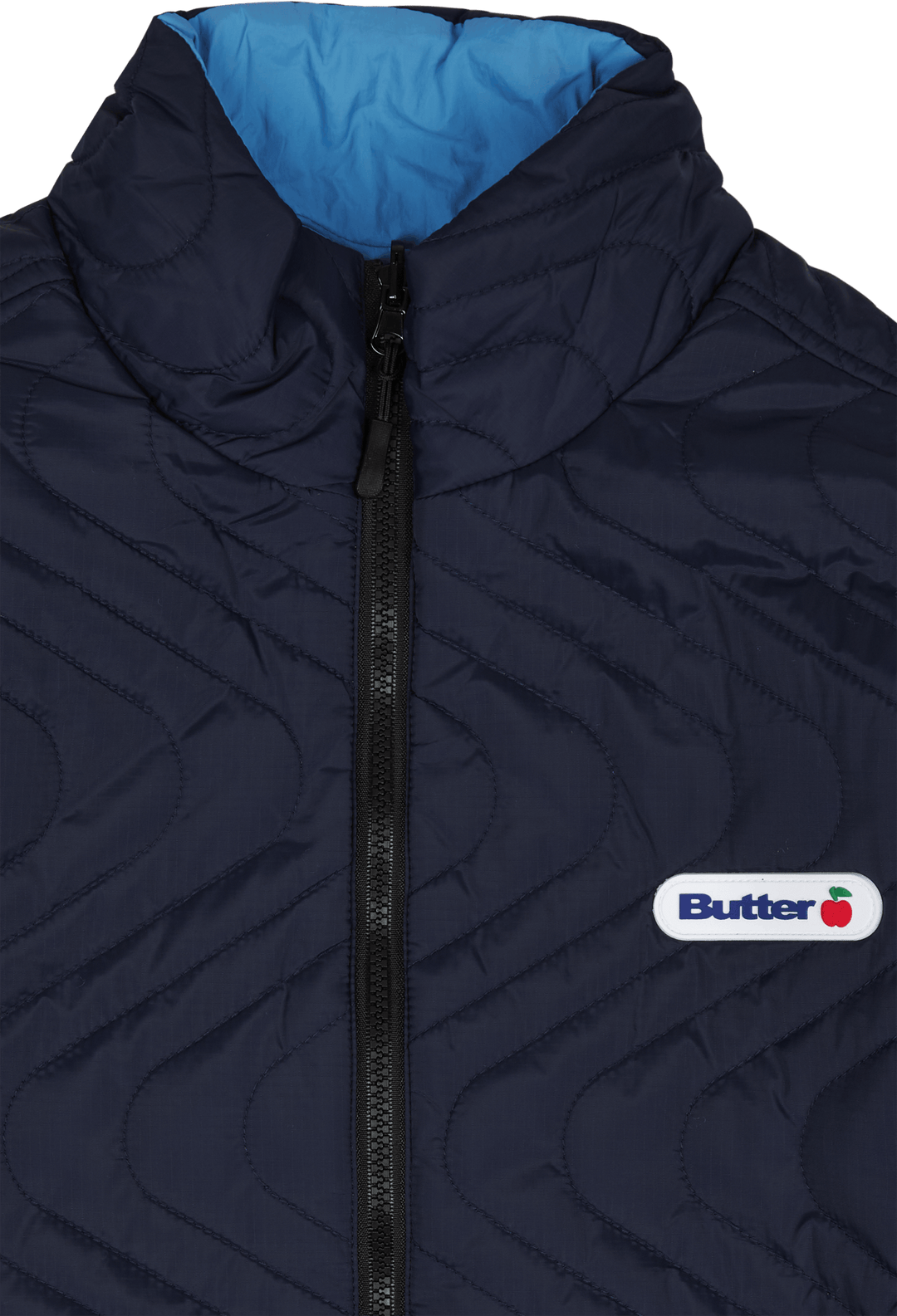 Giacca trapuntata reversibile blu/marino