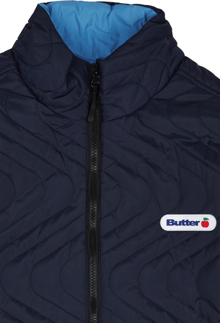 Giacca trapuntata reversibile blu/marino