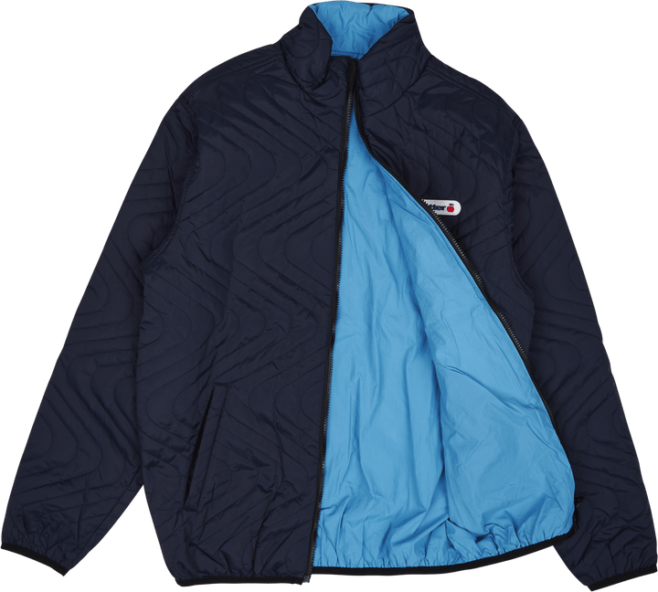 Giacca trapuntata reversibile blu/marino